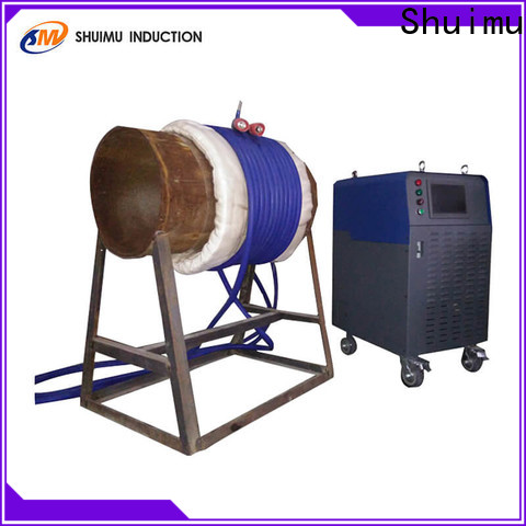 custom induction post weld heat treatment machine with control system for weld preheating